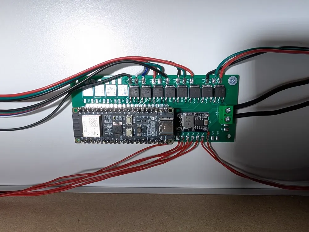 The assembled board