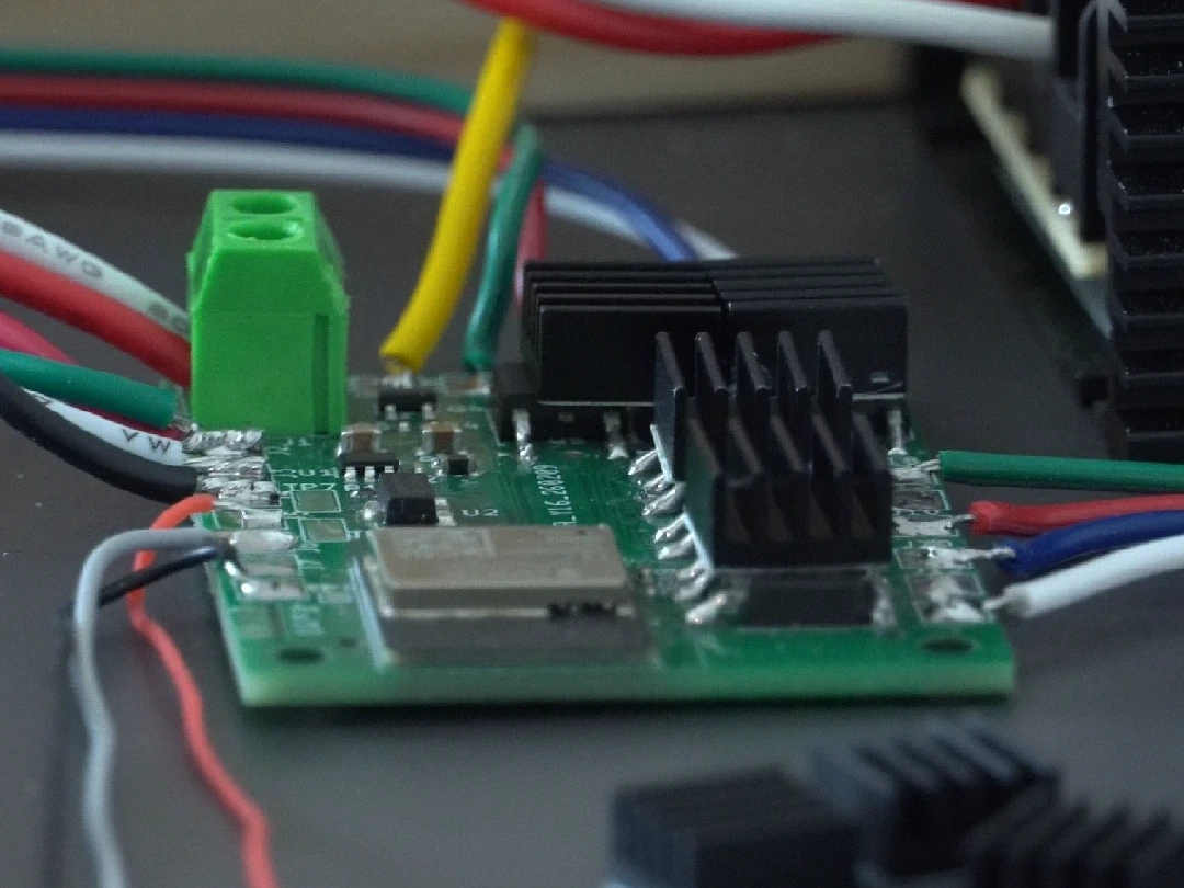 The final, installed PCB