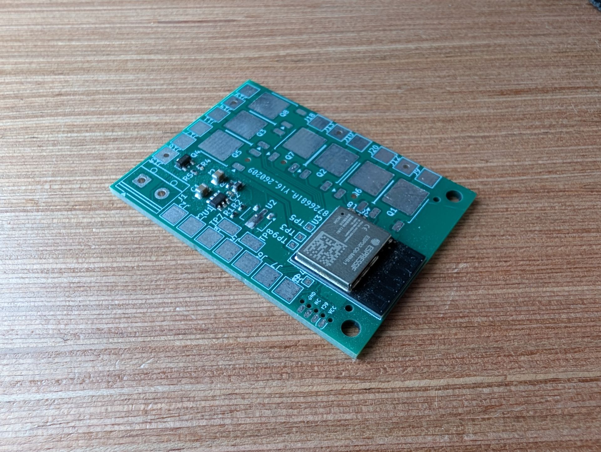 The bare PCB as shipped from JLCPCB
